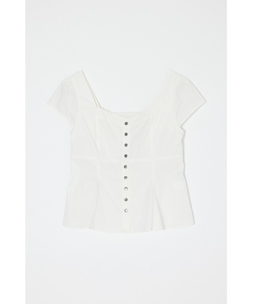 MOUSSY（マウジー）の「BUTTON UP FITTED ブラウス（シャツ/ブラウス・レディース・ホワイト/ダークブルー/ベージュ・1/2）」の16枚目の写真