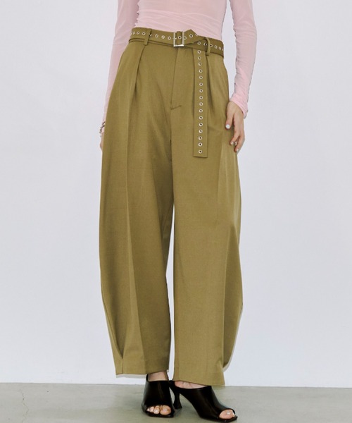 JOSE MOON（ジョゼムーン）の「SUPER WIDE LEG PANTS/スーパーワイドレッグパンツ（その他パンツ・レディース・チャコールグレー/ブラック/ベージュ・38/36）」の3枚目の写真