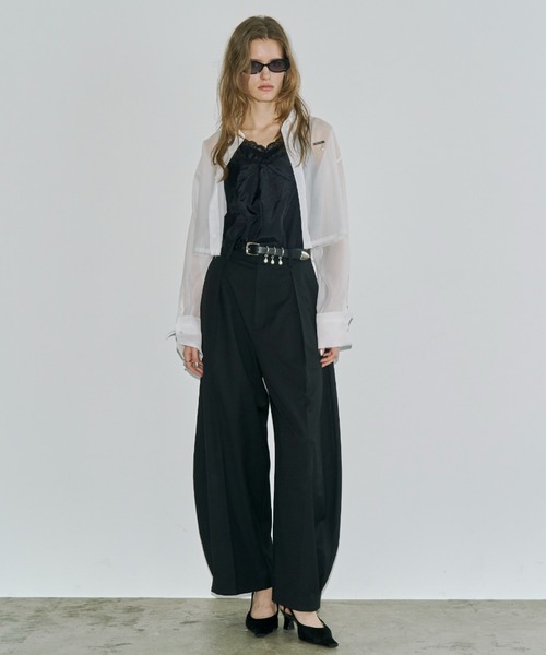 JOSE MOON（ジョゼムーン）の「SUPER WIDE LEG PANTS/スーパーワイドレッグパンツ（その他パンツ・レディース・チャコールグレー/ブラック/ベージュ・38/36）」の21枚目の写真