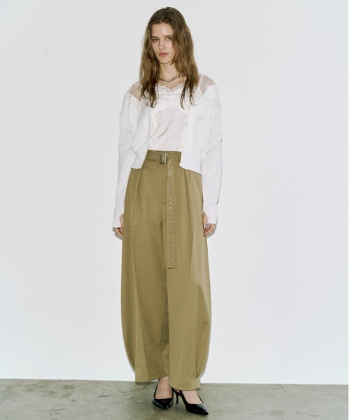 JOSE MOON（ジョゼムーン）の「SUPER WIDE LEG PANTS/スーパーワイドレッグパンツ（その他パンツ・レディース・チャコールグレー/ブラック/ベージュ・38/36）」の10枚目の写真