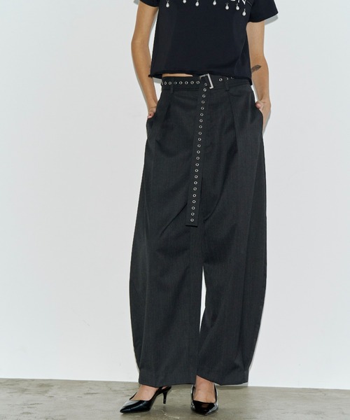 JOSE MOON（ジョゼムーン）の「SUPER WIDE LEG PANTS/スーパーワイドレッグパンツ（その他パンツ・レディース・チャコールグレー/ブラック/ベージュ・38/36）」の14枚目の写真