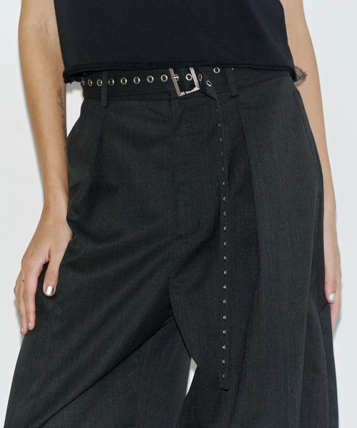 JOSE MOON（ジョゼムーン）の「SUPER WIDE LEG PANTS/スーパーワイドレッグパンツ（その他パンツ・レディース・チャコールグレー/ブラック/ベージュ・38/36）」の15枚目の写真