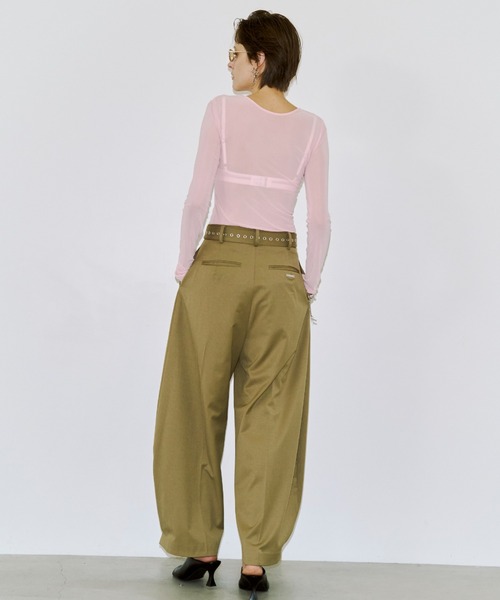 JOSE MOON（ジョゼムーン）の「SUPER WIDE LEG PANTS/スーパーワイドレッグパンツ（その他パンツ・レディース・チャコールグレー/ブラック/ベージュ・38/36）」の6枚目の写真