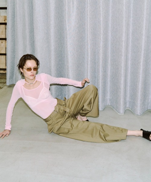 JOSE MOON（ジョゼムーン）の「SUPER WIDE LEG PANTS/スーパーワイドレッグパンツ（その他パンツ・レディース・チャコールグレー/ブラック/ベージュ・38/36）」の8枚目の写真
