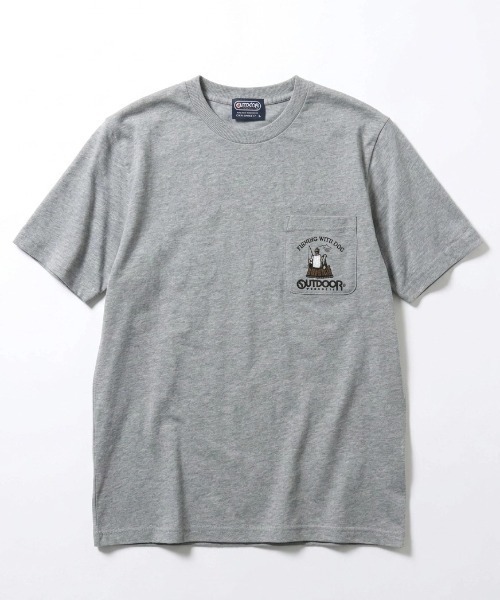 OUTDOOR PRODUCTS(アウトドアプロダクツ)の「2026SS OUTDOOR PRODUCTS/アウトドアプロダクツ ワンポイント刺繍 ポケット付半袖Tシャツ レディース メンズ(Tシャツ/カットソー・メンズ・グレー/ブラック/ホワイト/ネイビー・LL/L/M)」の8枚目の写真