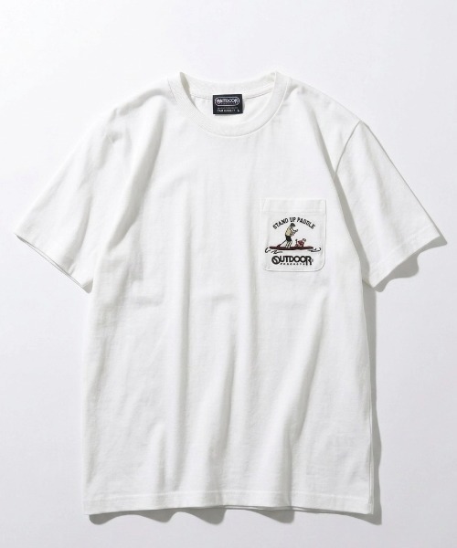 OUTDOOR PRODUCTS(アウトドアプロダクツ)の「2026SS OUTDOOR PRODUCTS/アウトドアプロダクツ ワンポイント刺繍 ポケット付半袖Tシャツ レディース メンズ(Tシャツ/カットソー・メンズ・グレー/ブラック/ホワイト/ネイビー・LL/L/M)」の5枚目の写真