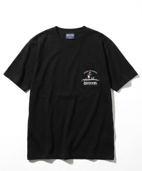 OUTDOOR PRODUCTS(アウトドアプロダクツ)の「2026SS OUTDOOR PRODUCTS/アウトドアプロダクツ ワンポイント刺繍 ポケット付半袖Tシャツ レディース メンズ(Tシャツ/カットソー・メンズ・グレー/ブラック/ホワイト/ネイビー・LL/L/M)」の7枚目の写真