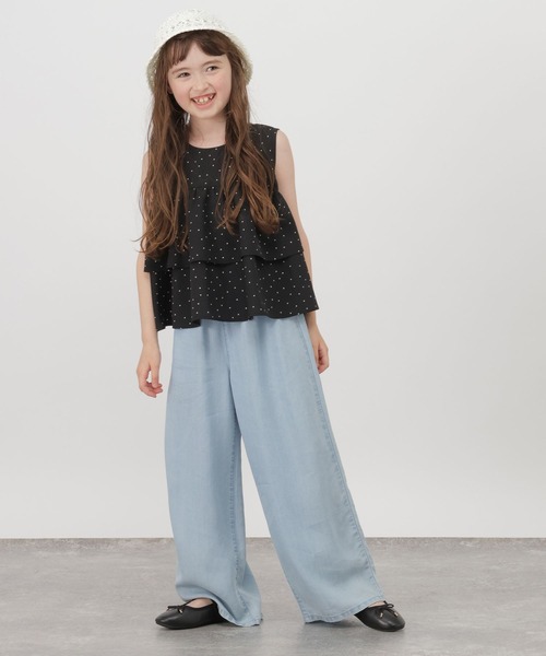 GLOBAL WORK（グローバルワーク）の「Airy Breezeブラウス/647383（シャツ/ブラウス・キッズ・ブルー/ブラック・130cm/140cm/150cm/160cm）」の12枚目の写真