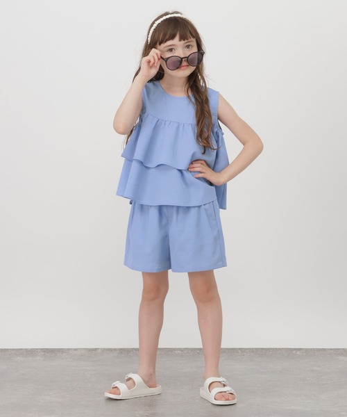 GLOBAL WORK（グローバルワーク）の「Airy Breezeブラウス/647383（シャツ/ブラウス・キッズ・ブルー/ブラック・130cm/140cm/150cm/160cm）」の8枚目の写真