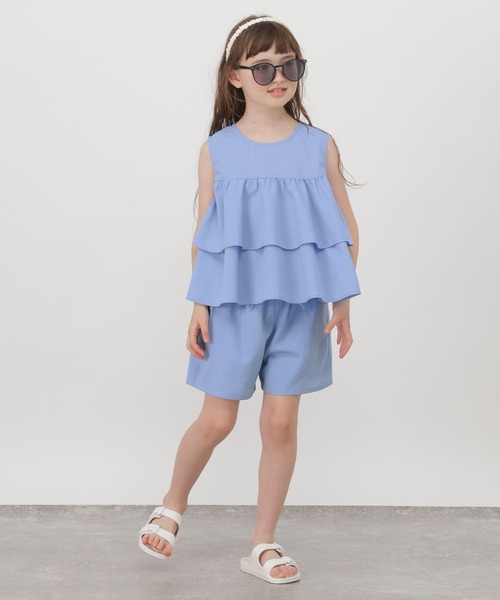 GLOBAL WORK（グローバルワーク）の「Airy Breezeブラウス/647383（シャツ/ブラウス・キッズ・ブルー/ブラック・130cm/140cm/150cm/160cm）」の4枚目の写真