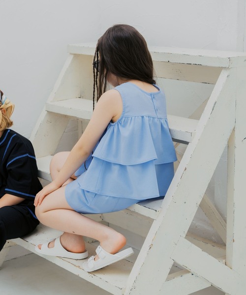 GLOBAL WORK（グローバルワーク）の「Airy Breezeブラウス/647383（シャツ/ブラウス・キッズ・ブルー/ブラック・130cm/140cm/150cm/160cm）」の20枚目の写真