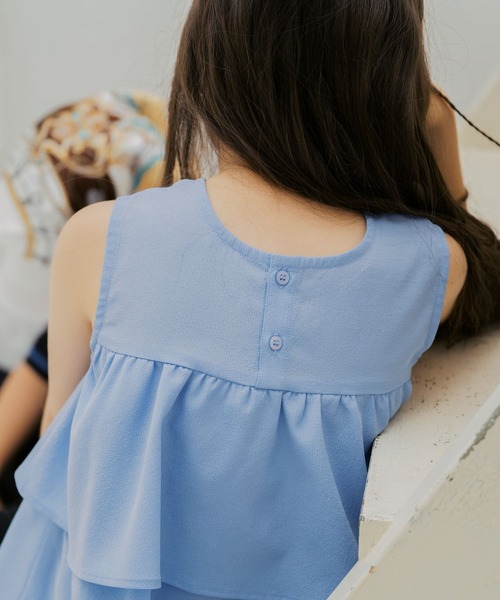 GLOBAL WORK（グローバルワーク）の「Airy Breezeブラウス/647383（シャツ/ブラウス・キッズ・ブルー/ブラック・130cm/140cm/150cm/160cm）」の19枚目の写真