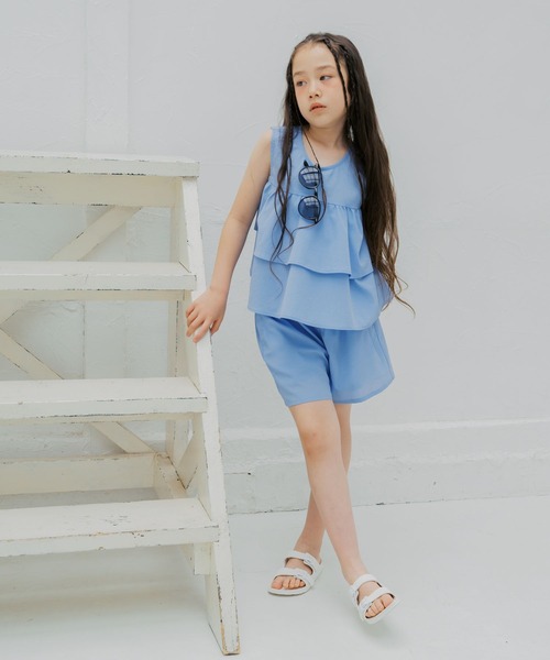 GLOBAL WORK（グローバルワーク）の「Airy Breezeブラウス/647383（シャツ/ブラウス・キッズ・ブルー/ブラック・130cm/140cm/150cm/160cm）」の15枚目の写真