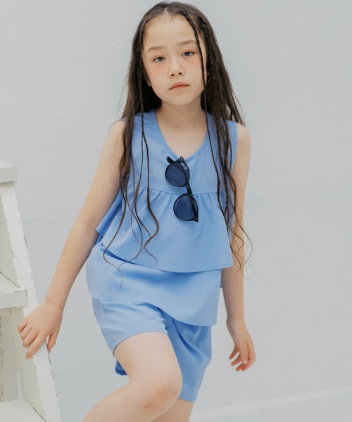 GLOBAL WORK（グローバルワーク）の「Airy Breezeブラウス/647383（シャツ/ブラウス・キッズ・ブルー/ブラック・130cm/140cm/150cm/160cm）」の14枚目の写真