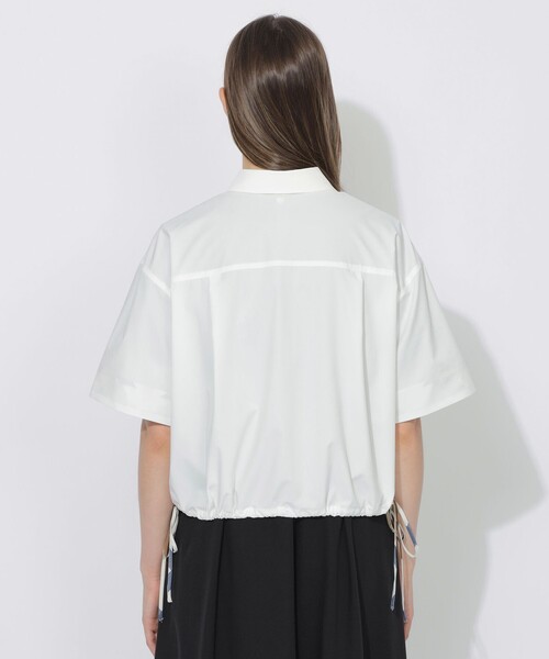 CB CRESTBRIDGE（シービークレストブリッジ）の「【Quiet checkシリーズ】クロップドリボンシャツ（シャツ/ブラウス・レディース・ネイビー/ブルー系その他2/オフホワイト・M）」の15枚目の写真