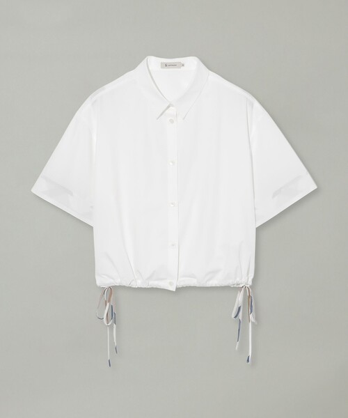 CB CRESTBRIDGE（シービークレストブリッジ）の「【Quiet checkシリーズ】クロップドリボンシャツ（シャツ/ブラウス・レディース・ネイビー/ブルー系その他2/オフホワイト・M）」の18枚目の写真