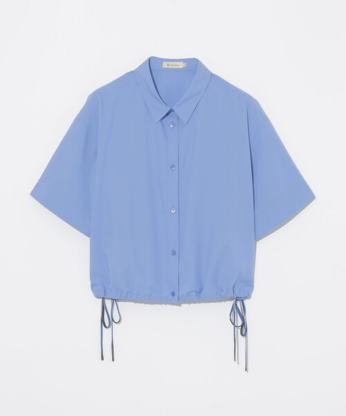 CB CRESTBRIDGE（シービークレストブリッジ）の「【Quiet checkシリーズ】クロップドリボンシャツ（シャツ/ブラウス・レディース・ネイビー/ブルー系その他2/オフホワイト・M）」の6枚目の写真