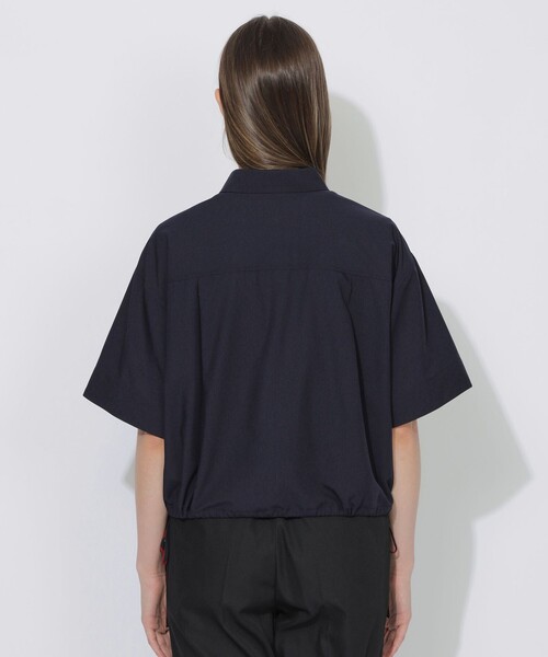 CB CRESTBRIDGE（シービークレストブリッジ）の「【Quiet checkシリーズ】クロップドリボンシャツ（シャツ/ブラウス・レディース・ネイビー/ブルー系その他2/オフホワイト・M）」の9枚目の写真