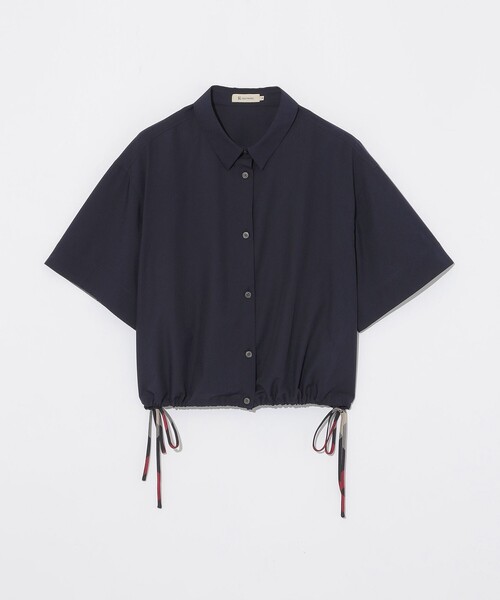 CB CRESTBRIDGE（シービークレストブリッジ）の「【Quiet checkシリーズ】クロップドリボンシャツ（シャツ/ブラウス・レディース・ネイビー/ブルー系その他2/オフホワイト・M）」の12枚目の写真