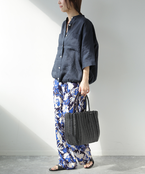 JOURNAL STANDARD relume（ジャーナルスタンダード　レリューム）の「ビッグフラワープリントパンツ（その他パンツ・レディース・ブルー/ブラウン・FREE）」の5枚目の写真