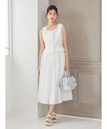 【洗える】カットジャカードスカート
