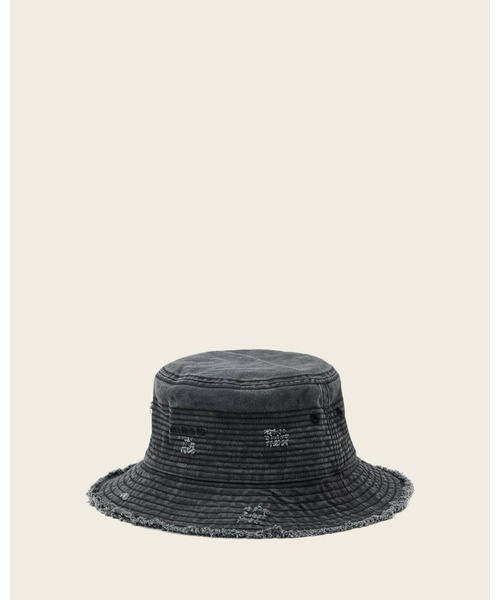 ALLSAINTS(オールセインツ)の「MASON COTTON BUCKET HAT | MASON コットン バケット ハット(ハット・メンズ・ブラック・ONE SIZE)」の5枚目の写真