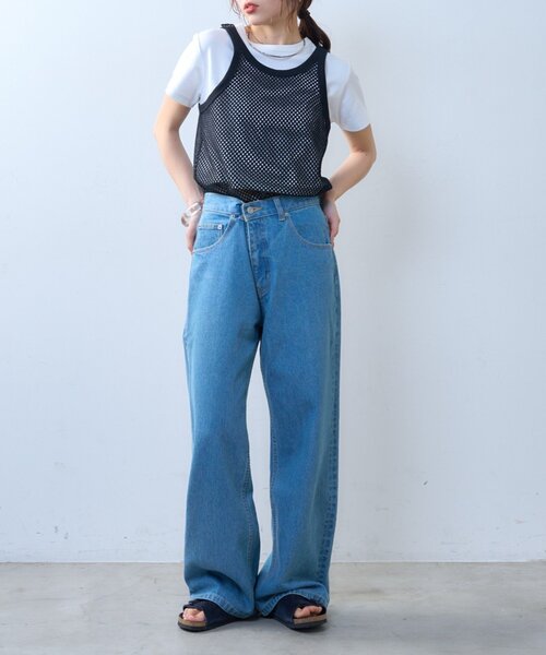 CIAOPANIC TYPY（チャオパニックティピー）の「【willow】メッシュタンク（タンクトップ・レディース・ブラック/アイボリー・ONE SIZE）」の16枚目の写真