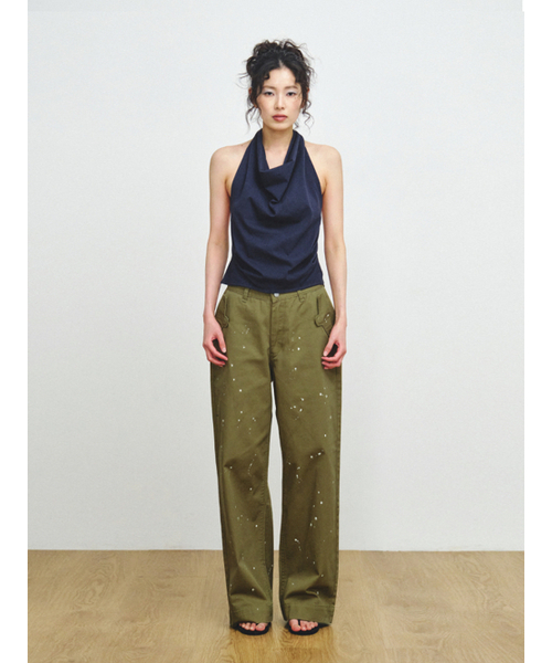 PLZPROJECT(プリーズプロジェクト)の「PAINTING NORMAL PANTS, KHAKI(その他パンツ・レディース・その他・1/2)」の2枚目の写真