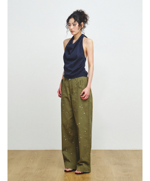 PLZPROJECT(プリーズプロジェクト)の「PAINTING NORMAL PANTS, KHAKI(その他パンツ・レディース・その他・1/2)」の3枚目の写真