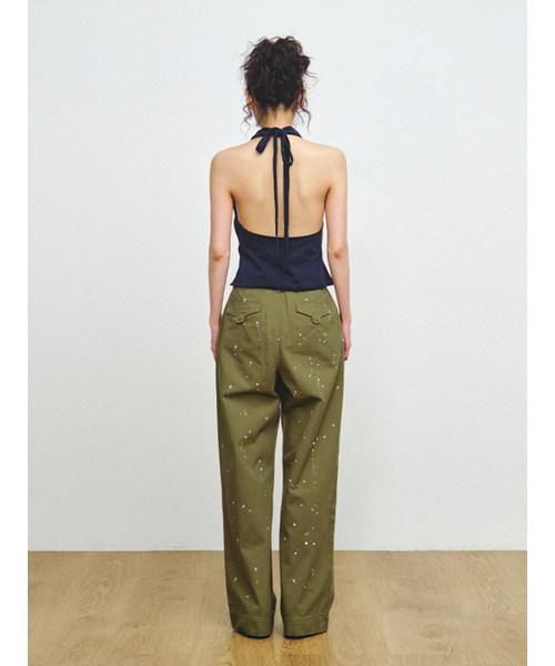 PLZPROJECT(プリーズプロジェクト)の「PAINTING NORMAL PANTS, KHAKI(その他パンツ・レディース・その他・1/2)」の4枚目の写真