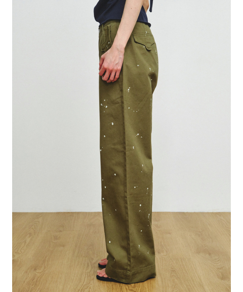 PLZPROJECT(プリーズプロジェクト)の「PAINTING NORMAL PANTS, KHAKI(その他パンツ・レディース・その他・1/2)」の6枚目の写真