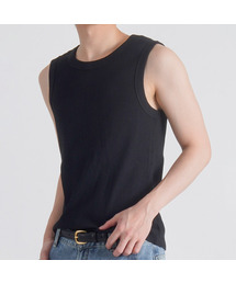 BUTTON SEOUL（ボタンソウル）の「リブテクスチャーソフトスリーブレス（3カラー）（Tシャツ/カットソー）」