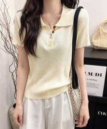 リブニット」に該当するTシャツ/カットソー（ホワイト/白色系