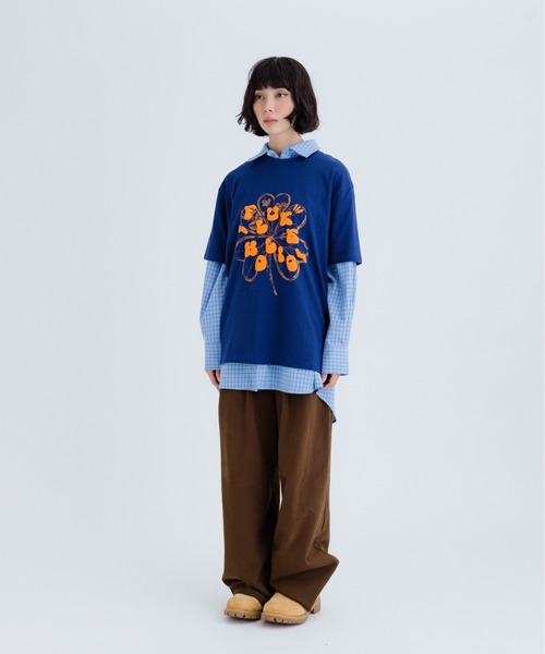 FLUKE HOLIC(フロックホリック)の「Puff logo print TEE(Tシャツ/カットソー・レディース・ブラウン/ホワイト/ネイビー・LARGE/MEDIUM/SMALL)」の16枚目の写真