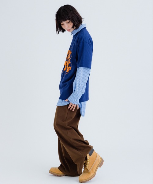 FLUKE HOLIC(フロックホリック)の「Puff logo print TEE(Tシャツ/カットソー・レディース・ブラウン/ホワイト/ネイビー・LARGE/MEDIUM/SMALL)」の17枚目の写真