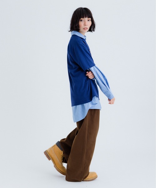 FLUKE HOLIC(フロックホリック)の「Puff logo print TEE(Tシャツ/カットソー・レディース・ブラウン/ホワイト/ネイビー・LARGE/MEDIUM/SMALL)」の19枚目の写真