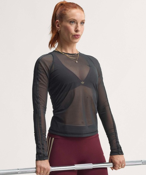 adidas(アディダス)の「adidas OG SP LONG SLEEVE SHIRT / アディダス OG SP ロングスリーブ シャツ(その他トップス・レディース・ブラック・M/S)」の2枚目の写真