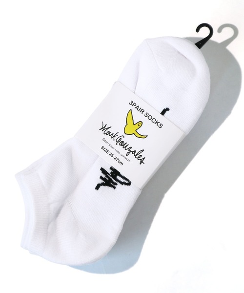 シャネルロゴくるぶしソックス3点セット LF)【Mark Gonzales】 マークゴンザレス ソックス 靴下 くるぶし