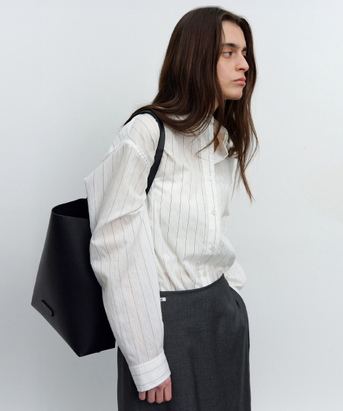 LEVAR(レバー)の「Fresh Stripe Over-Shirt - Off White Stripe(シャツ/ブラウス・レディース・その他・FREE)」の2枚目の写真