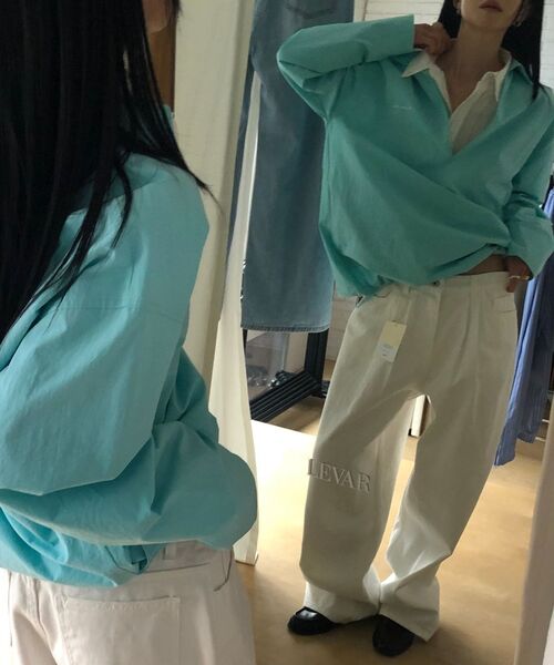 LEVAR(レバー)の「Fresh Stripe Over-Shirt - Off White Stripe(シャツ/ブラウス・レディース・その他・FREE)」の5枚目の写真
