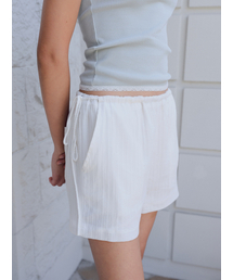 Lace side-string short pants_white