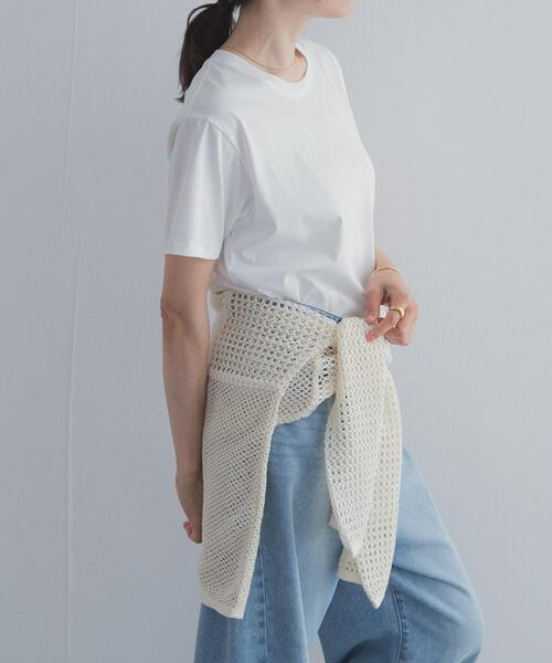 URBAN RESEARCH DOORS(アーバンリサーチドアーズ)の「『UR TECH』汗染み防止ベーシックTシャツ(Tシャツ/カットソー・レディース・ブラウン/チャコールグレー/ホワイト系その他/オフホワイト・FREE)」の5枚目の写真