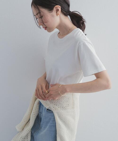 URBAN RESEARCH DOORS(アーバンリサーチドアーズ)の「『UR TECH』汗染み防止ベーシックTシャツ(Tシャツ/カットソー・レディース・ブラウン/チャコールグレー/ホワイト系その他/オフホワイト・FREE)」の8枚目の写真