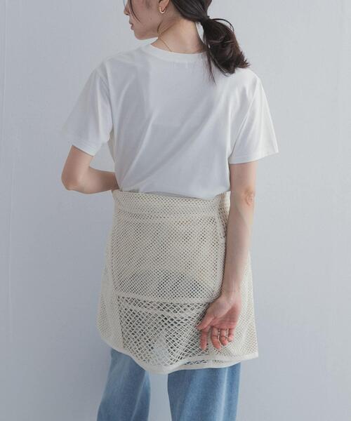URBAN RESEARCH DOORS(アーバンリサーチドアーズ)の「『UR TECH』汗染み防止ベーシックTシャツ(Tシャツ/カットソー・レディース・ブラウン/チャコールグレー/ホワイト系その他/オフホワイト・FREE)」の9枚目の写真
