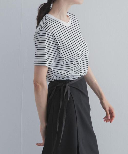 URBAN RESEARCH DOORS(アーバンリサーチドアーズ)の「『UR TECH』汗染み防止ベーシックTシャツ(Tシャツ/カットソー・レディース・ブラウン/チャコールグレー/ホワイト系その他/オフホワイト・FREE)」の14枚目の写真