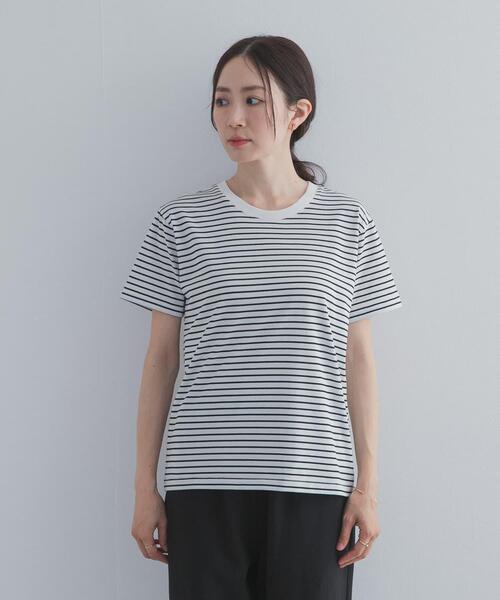 URBAN RESEARCH DOORS(アーバンリサーチドアーズ)の「『UR TECH』汗染み防止ベーシックTシャツ(Tシャツ/カットソー・レディース・ブラウン/チャコールグレー/ホワイト系その他/オフホワイト・FREE)」の20枚目の写真