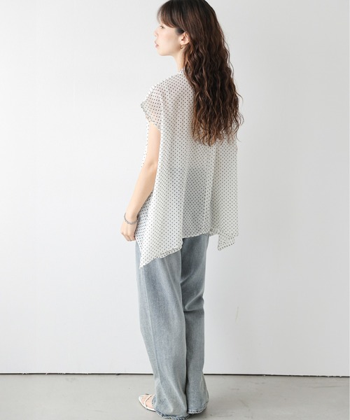 AMELY(エミリー)の「ドットシフォンブラウス(シャツ/ブラウス・レディース・ブラック/ホワイト・フリー)」の4枚目の写真