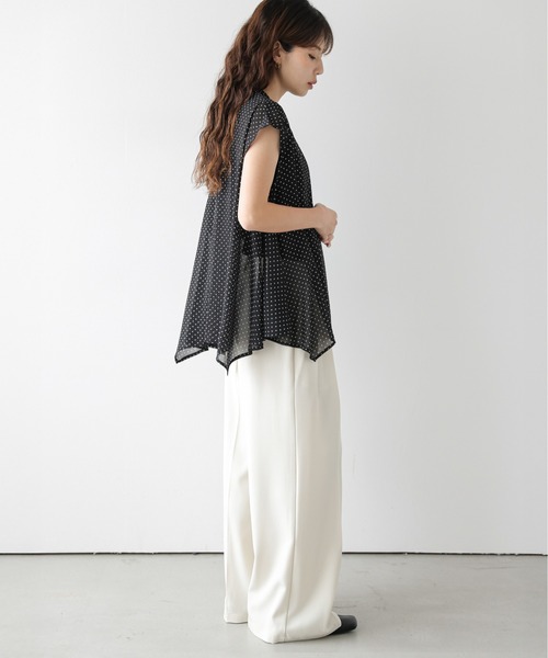 AMELY(エミリー)の「ドットシフォンブラウス(シャツ/ブラウス・レディース・ブラック/ホワイト・フリー)」の10枚目の写真