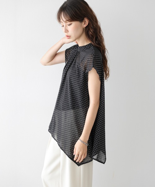 AMELY(エミリー)の「ドットシフォンブラウス(シャツ/ブラウス・レディース・ブラック/ホワイト・フリー)」の12枚目の写真