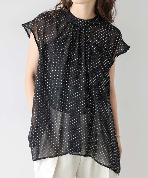AMELY(エミリー)の「ドットシフォンブラウス(シャツ/ブラウス・レディース・ブラック/ホワイト・フリー)」の14枚目の写真